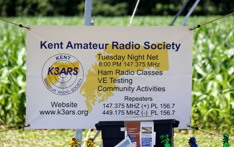 KARS banner at the Massey Air Field for Field Day